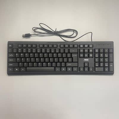 AOC KM160 Wired Keyboard Mouse Set Home Office Use (Black)