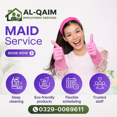 Maids / House Maids / cook / House chef / Baby Sitter maid available