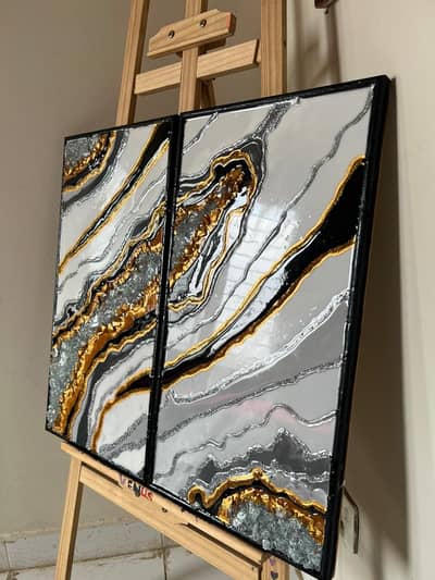 resin painting 25x25inchs