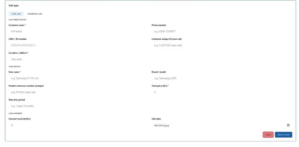 CASH AND INSTALLEMENT SOFTWARE