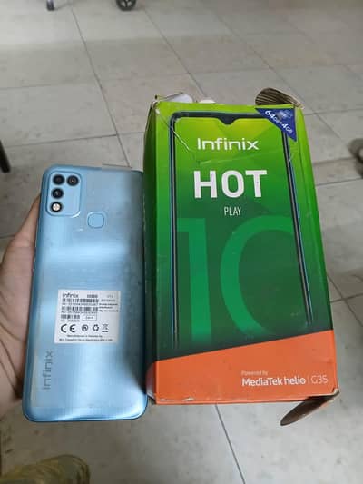 I am selling Infinix hot 10 play 4/64 complete box accessories