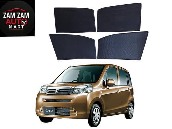 Honda Life Floor Premium Quality Japani Sun Shades 4 PCS - Model 2003-2008