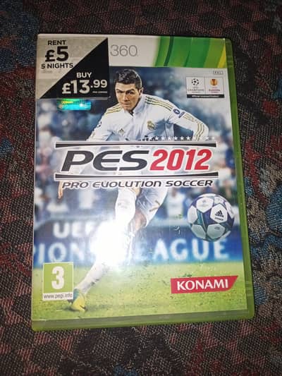 xbox 360 cd of pes 2012 pro evolution soccer