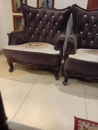 5 setar soofa set. pure wood chanyote.