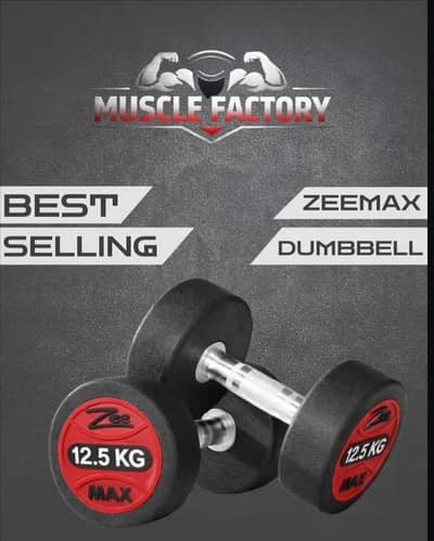 500rs/kg zeemax dumbells. . . high quality rubber coated. . . nickel grip