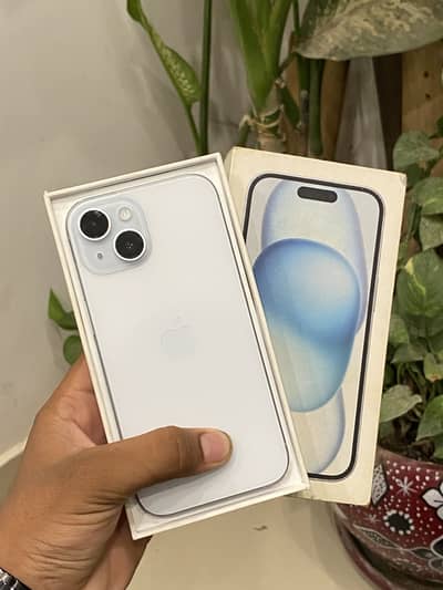 IPhone 15 128gb J. v with box white colour 10/9.5 for sale