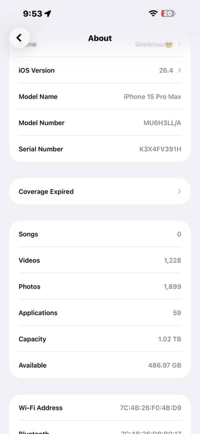 Iphone 15 pro max jv 1TB