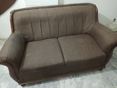 4 Seater sofa set + Glass Table with free covers
