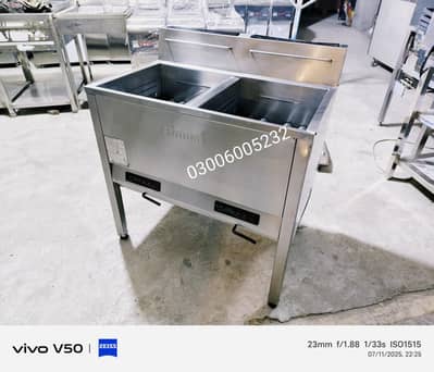double station deep fryer rannai brand fresh import
