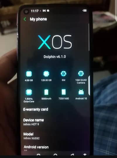 Infinix hot 9 4GB 128GB Sale and exchange