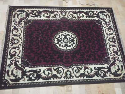 Red & Ivory Traditional Oriental Medallion Area Rug