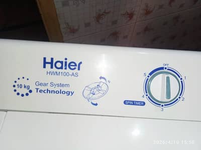 Haier washing machine twin tub model number HWM100-AS