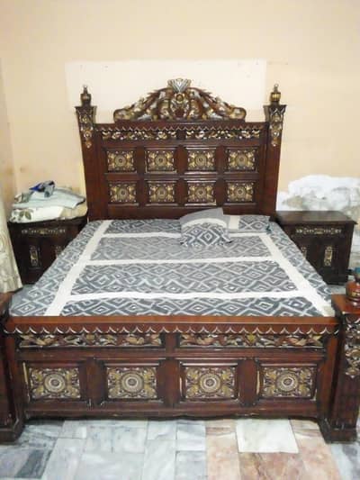 nice wooden bed set