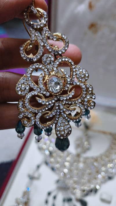 Bridal wear green colour set once used