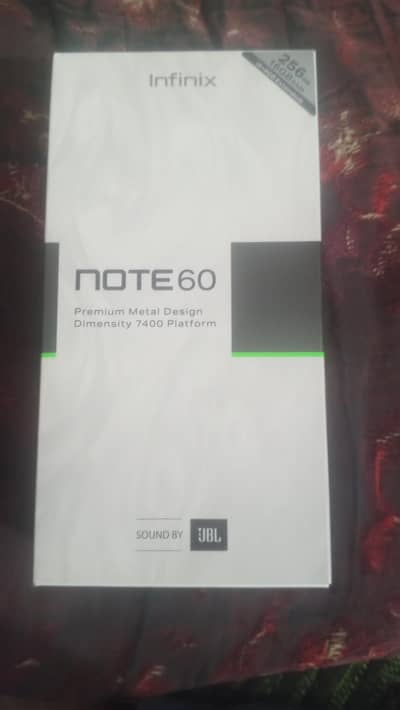 infinix not 60 8/256 non active sirf box open hae