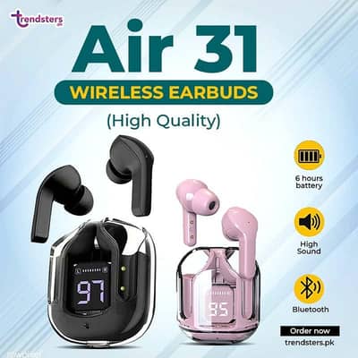 Air31 Wireless Earbuds Bluetooth 5.3 | HD Sound | New Packing