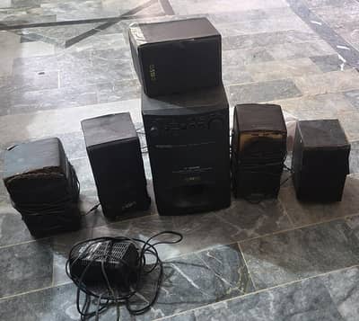 5 channel speaker woofer sound system