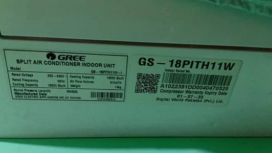 Gree Split Air Conditioner Home used
