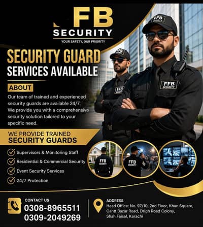 Professional Security Guards Available 24/7 Service