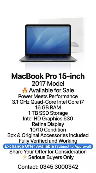 MacBook Pro 15-inch 2017 Model