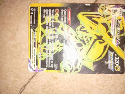 this card is Pokémon card rayquaza Vmax card card HP 320