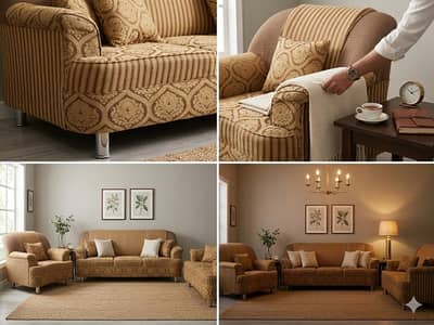 Urgent Sale Sofa Set 3+1+1 – Clean Condition