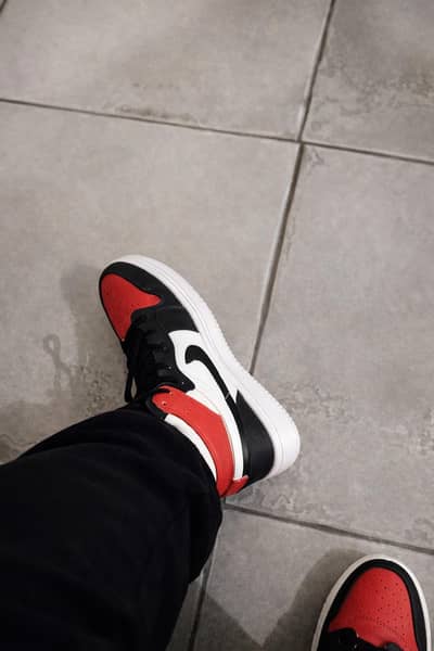 Air Jordan 1 Mid Original Nike Sneakers With Box Imported