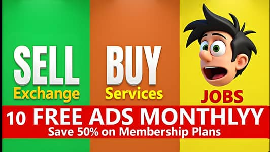 10 FREE Classified Ads Monthly - ClassifiedPk. com - Save 50% on Plans