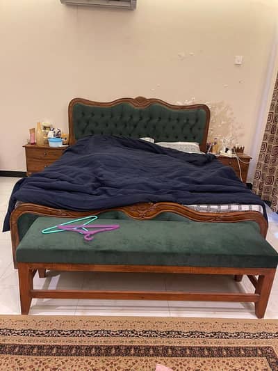 pure wooden bed