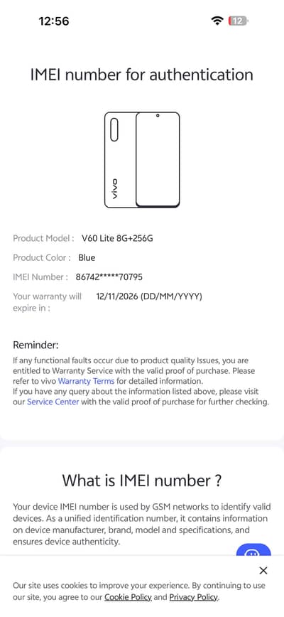 I m selling vivo v60 lite 4g 8GB ram 256GB rom