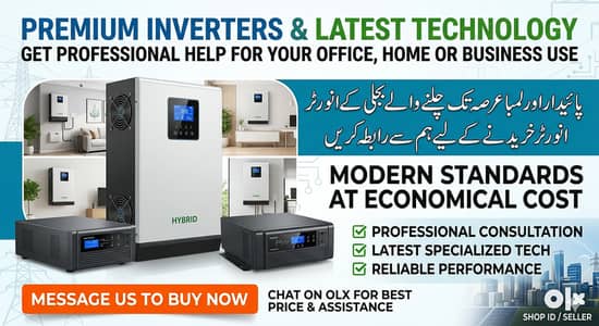 Premium Hybrid Inverters - Latest Tech for Home, Office and Business