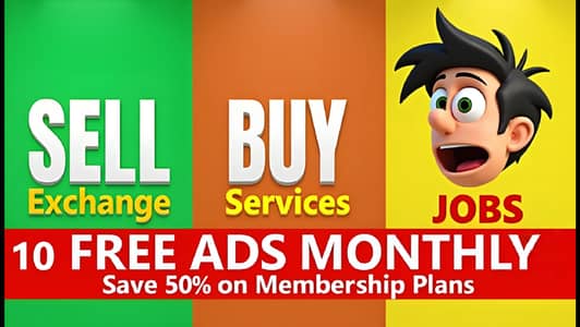 10 FREE Classified Ads Monthly - ClassifiedPk. com - Save 50% on Plans