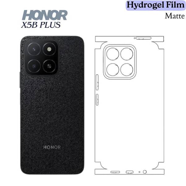 Honor X5b Plus Matte Back Sheet | Anti-Fingerprint TPU Back Protector | Self-Healing Scratch Resistant | Ultra Thin Slim Fit | Case Friendly | Matte Hydrogel Film Back Cover