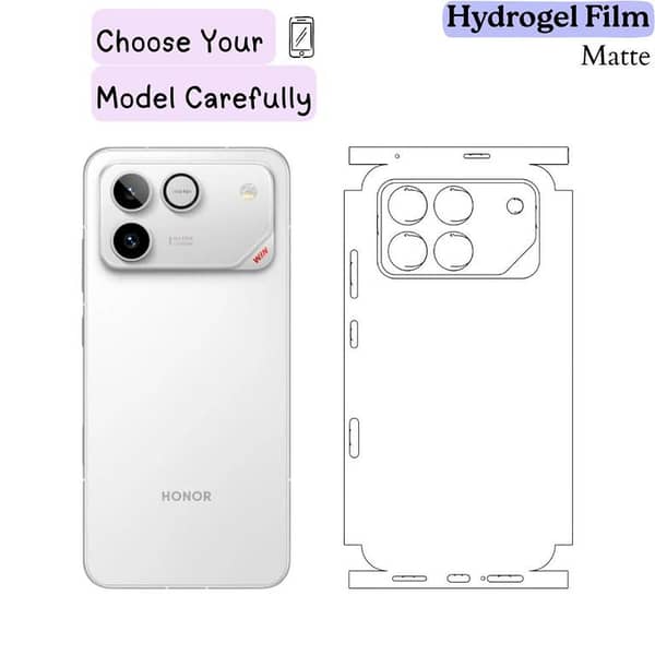 Honor Win / Honor Win RT Matte Back Sheet | Anti-Fingerprint TPU Back Protector | Self-Healing Scratch Resistant | Ultra Thin Slim Fit | Case Friendly | Matte Hydrogel Film Back Cover