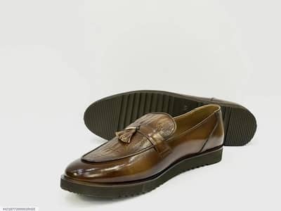 leather tassel loafer formal shoes