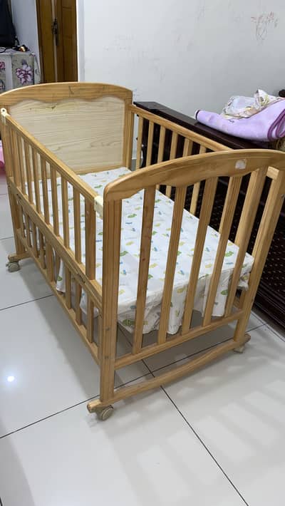 Imported Baby cot with mattress in reasonable price