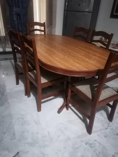 6 person wooden table