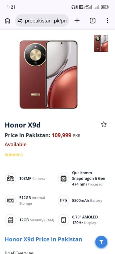 Honor X9D