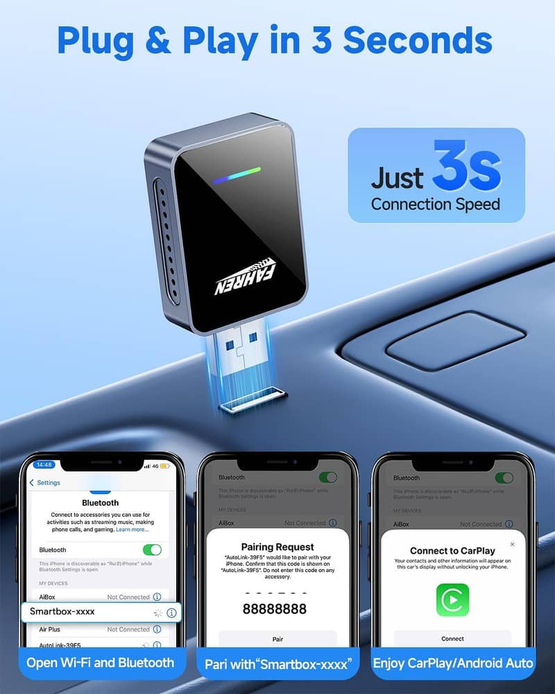Wireless CarPlay & Android Auto Adapter 4