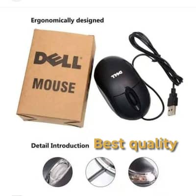 Dell wired optical mouse, likely model MS116, which is designed
