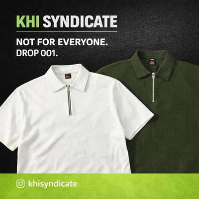Premium Zipper Polo T-Shirts – KHI Syndicate (Drop 001)