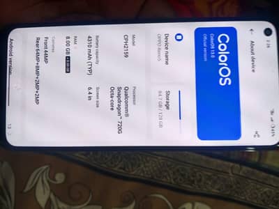 oppo reno 5 pta approved 8 gb ram 128rom panal change fingers work l