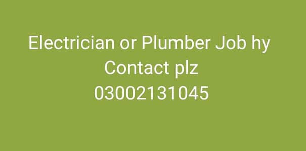 Electrician  plumber chahy