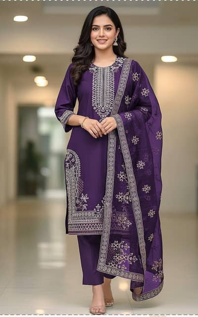 Summer Collection Luxury Lawn  Embroidery 3pcs