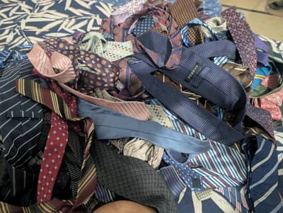 Ties in different brands