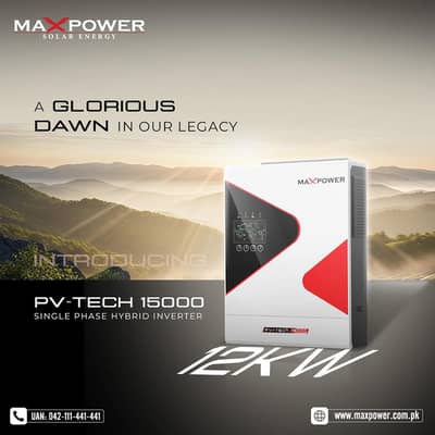 MaxPower PV-Tech 15000 | 12KW Single Phase Hybrid Inverter