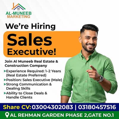 We're Hiring-Sales Executive