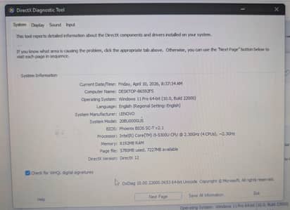 Lenovo Thinkpad laptop