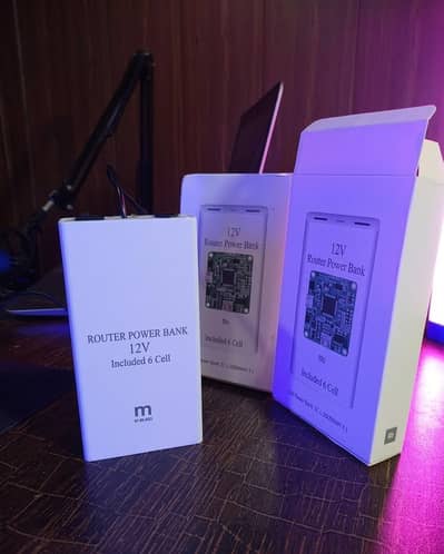 12V WiFi Router UPS - 20000mAh Power Bank (6 Cells)