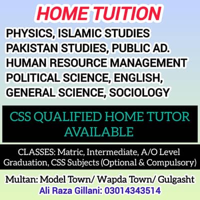 Home Tutor / Mentor